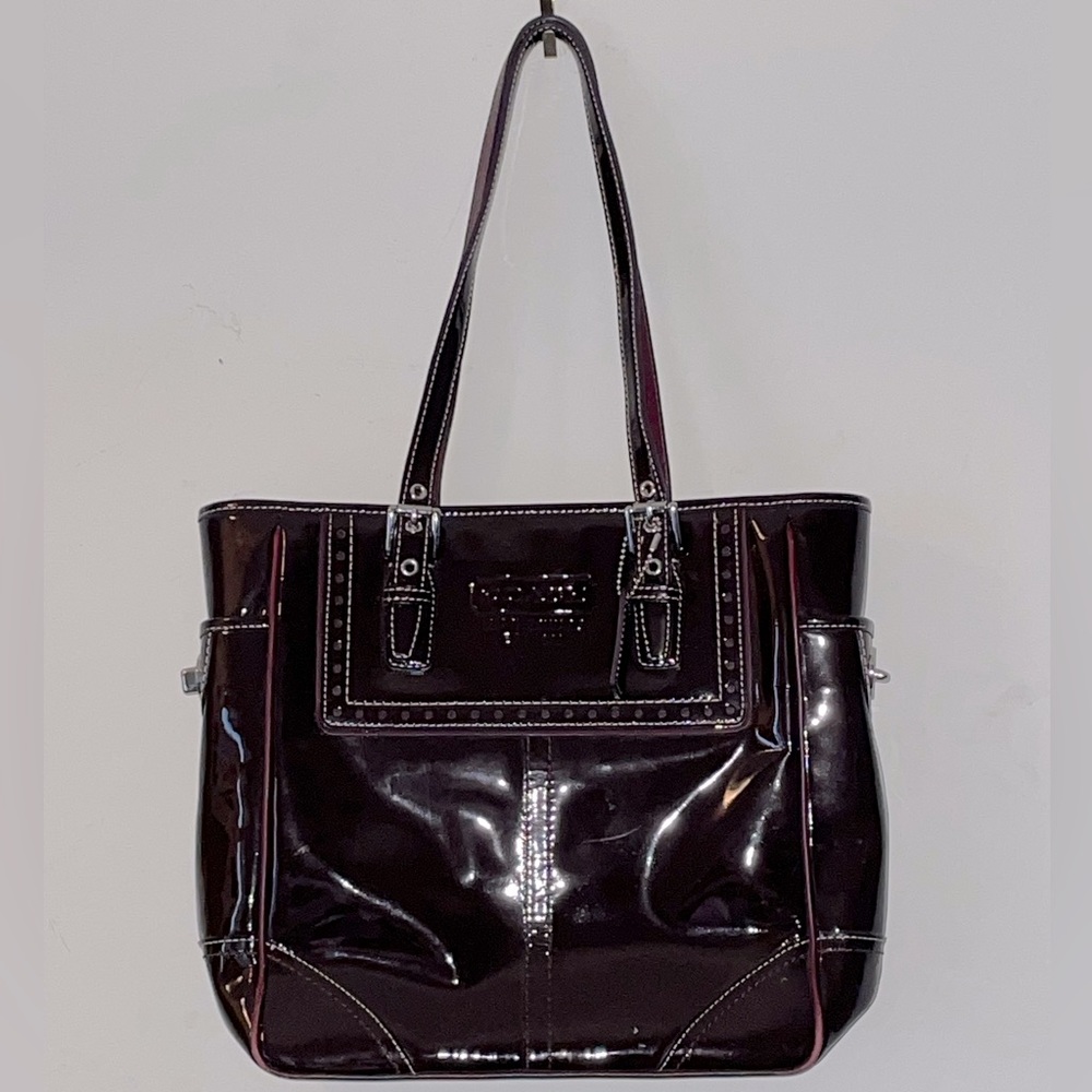 COACH Brown Patent Leather Tote Bag / Purse
